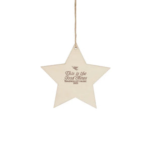 2023 Good News- Wood Star Ornament